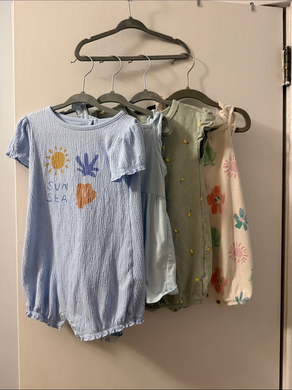 Kids Blue 'Sun Sea' Short-Sleeve Romper